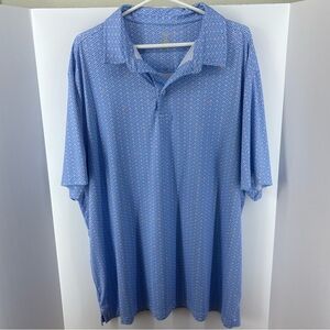 Member's Mark Performance Polo, Blue with Orange Accents, Men's XXL